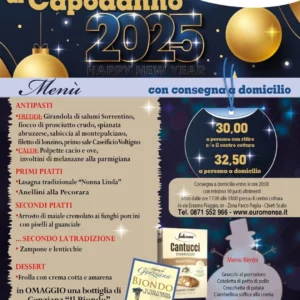 Menu cenone Capodanno 2025